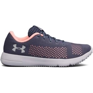 Under Armour Women's Navy and Peach Sneakers, Size 9